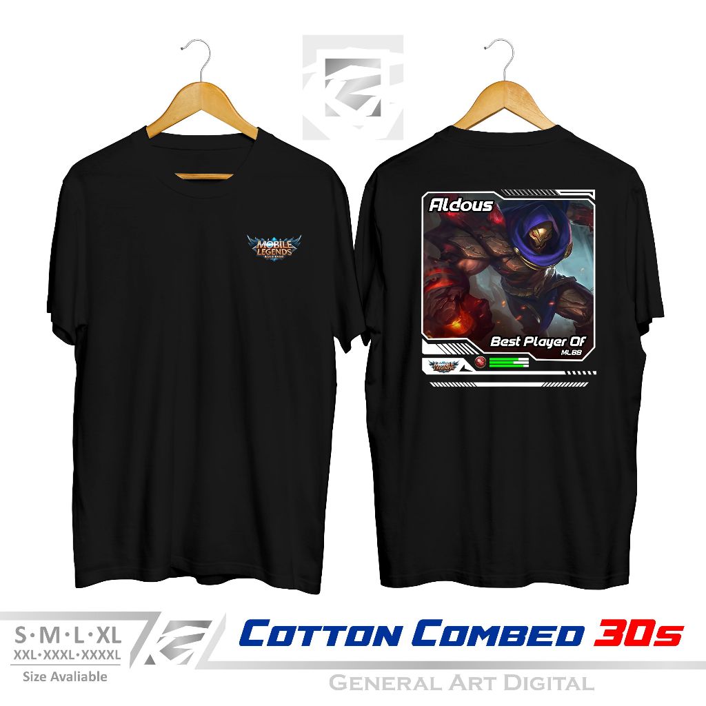 Kaos Distro MLBB Aldous T-shirt game MOBILE LEGEND Skin Aldous terbaru