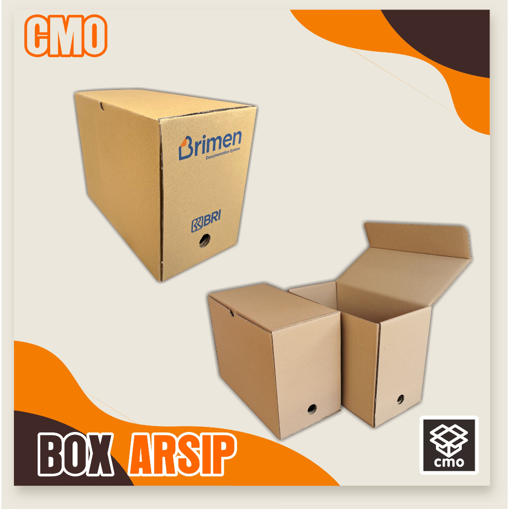 Kardus box arsip/file 39x19x28 cm / box file / box dokument / Kardus file / kardus arsip BRI BRIMEN 