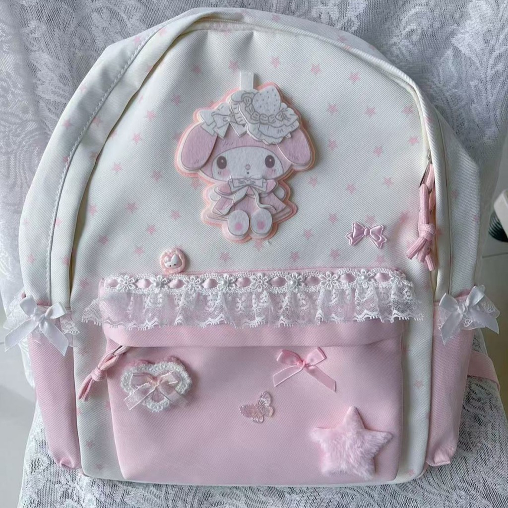 Ransel Melody Baru Tas Sekolah Gambar Bintang Ransel Pelajar Tas Serbaguna Anak Perempuan Kartun Luc