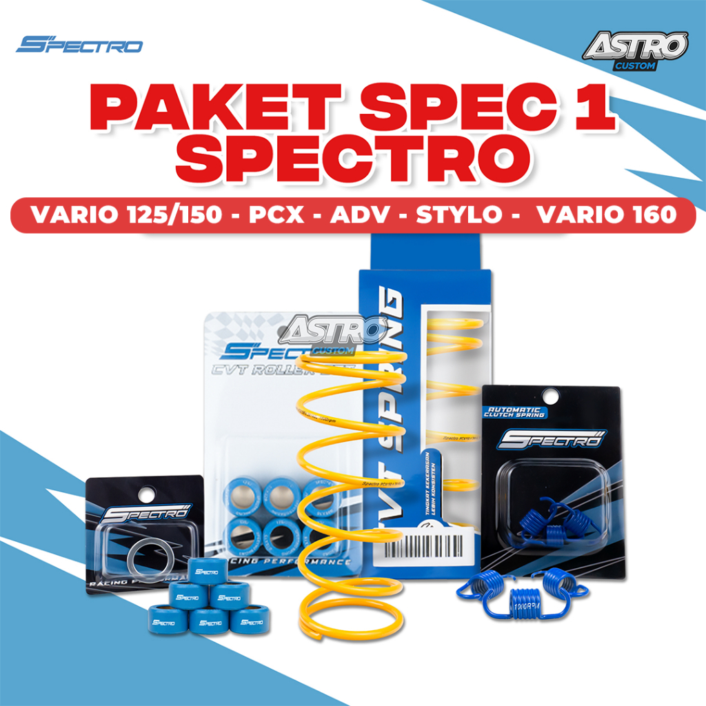 Spectro Paket Upgrade CVT Spec 1 Vario 125 150 110 Karbu PCX ADV Stylo 160 Per Roller Ring Pulley