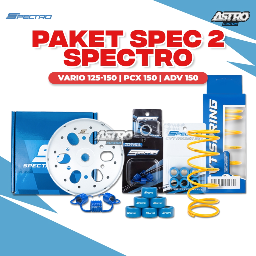 Spectro Paket Upgrade CVT Spec 2 Vario 125 150 PCX 160 Stylo Roller Mangkok Ganda Per Sentri Ring,