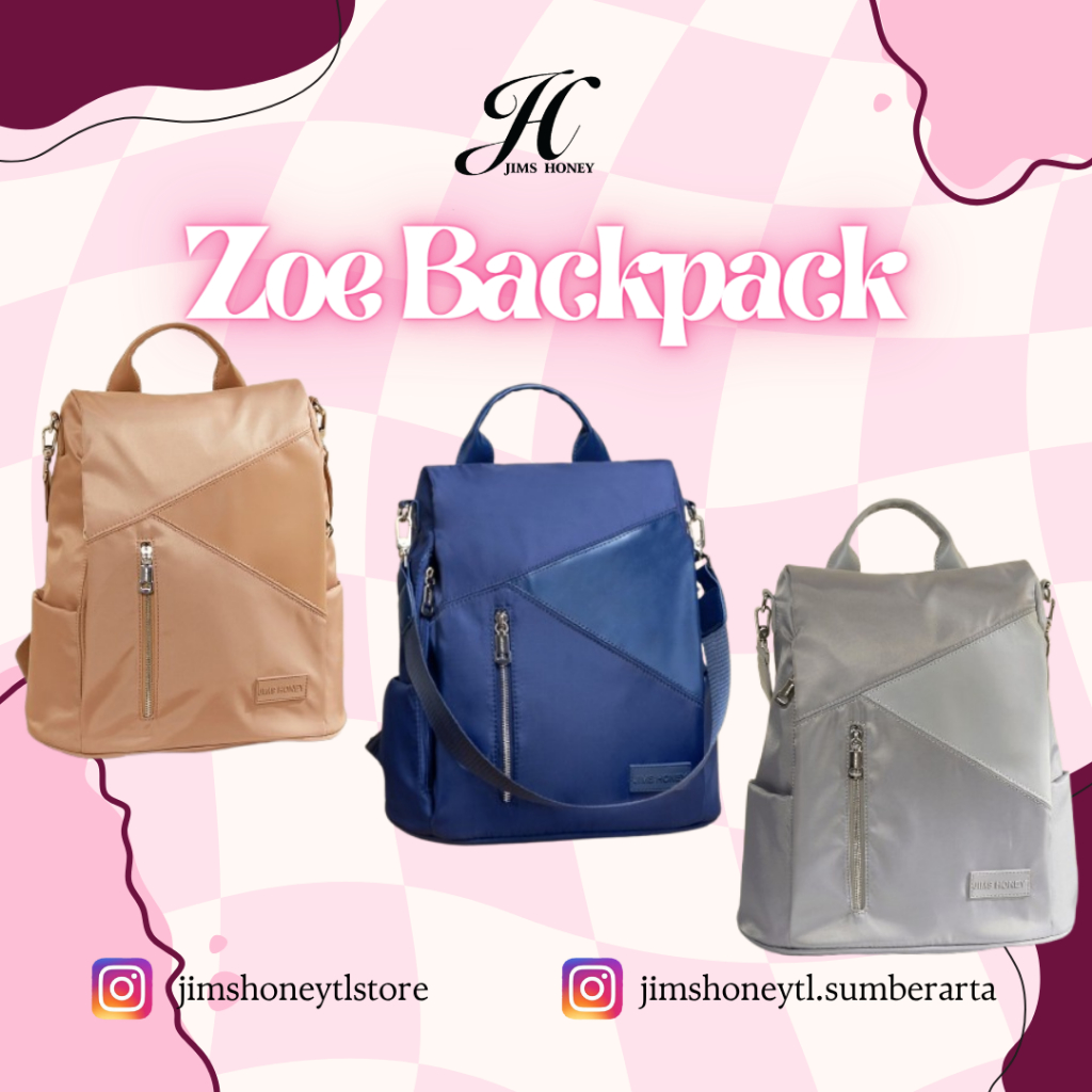 Zoe Backpack Jims Honey || Tas Ransel Wanita - Tas Ransel || JIMS HONEY