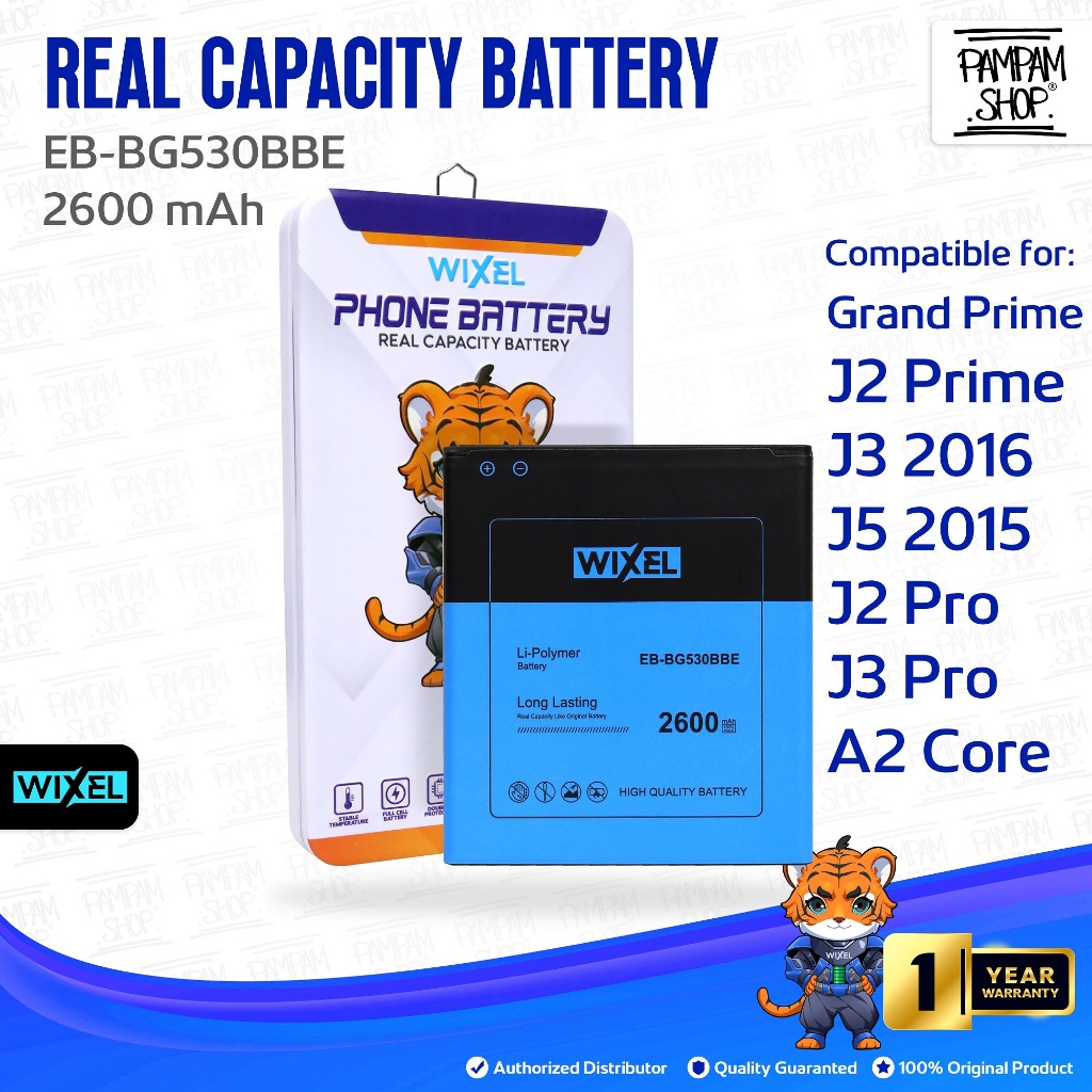 WIXEL ORIGINAL Baterai Samsung Galaxy J3 2016 J320 J5 2015 J500 Grand Prime G530 J2 Prime G532 J2 Pr
