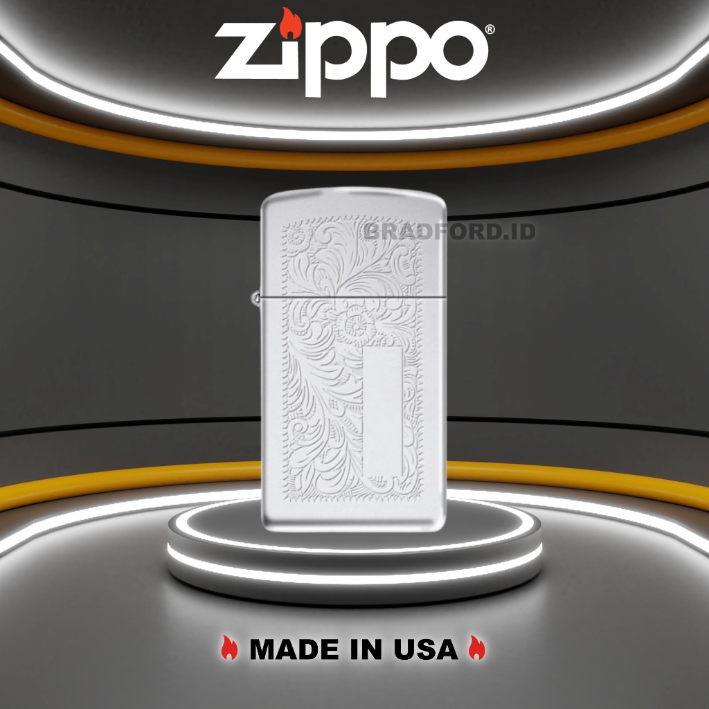 Korek Zippo Slim® Chrome Venetian 1652 Original Made In USA