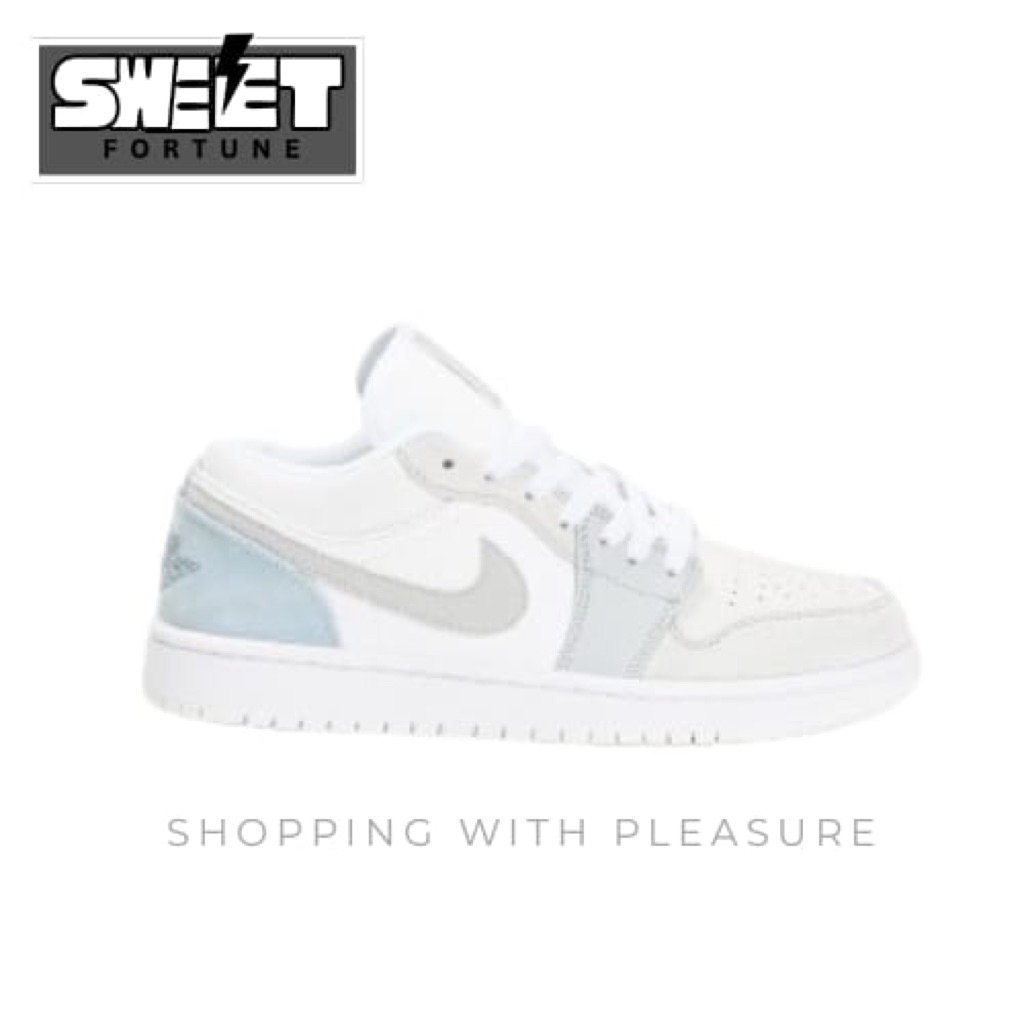 (SWEETFORTUNE) Sepatu Sneakers Air Jordan 1 Low Paris White