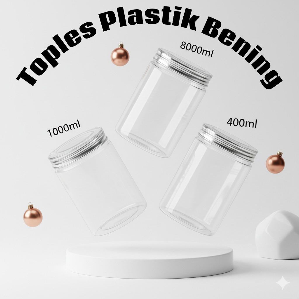 Toples Plastik Bening | Toples Kue | Toples Plastik Bulat