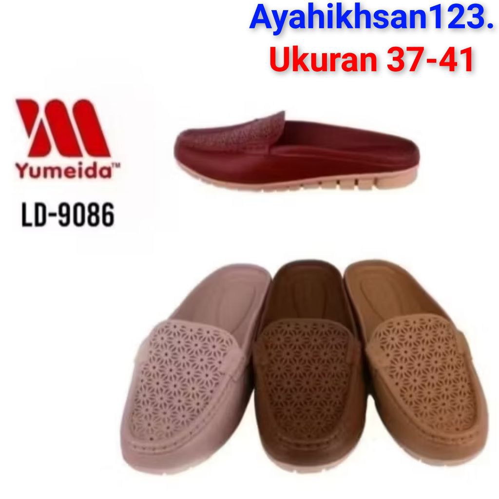 YUMEIDA 9086 sandal slop wanita/perempuan karet ukuran 37-41