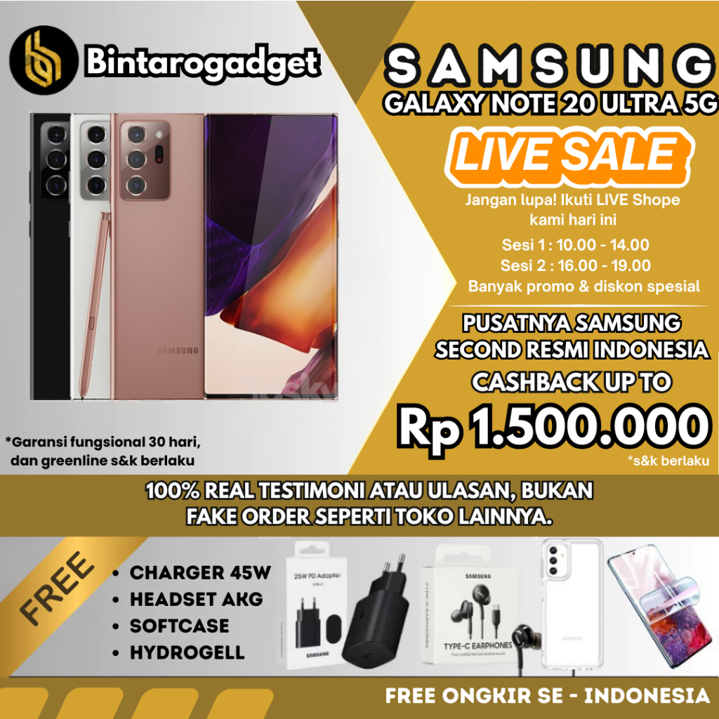 Samsung Galaxy Note 20 Ultra 5G SEIN 12/512GB 12/256GB | 8/512GB 8/256GB Second Fullset Original