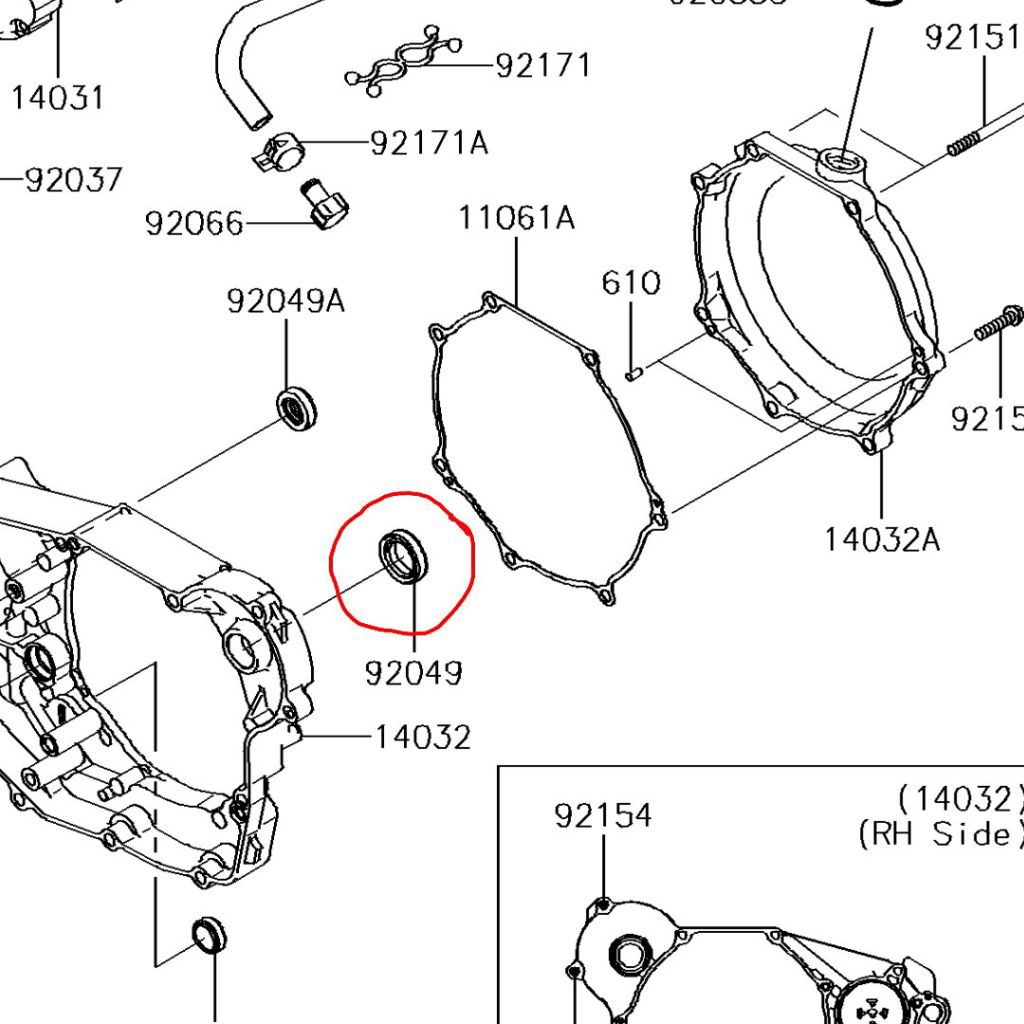 seal sil engkol slah starter klx450 klx 450 ORIGINAL