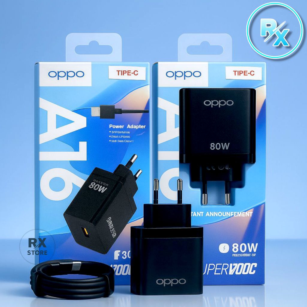 Charger Oppo A16 Super Vooc 80W Fast Charging Casan HP Micro & Type-C Android