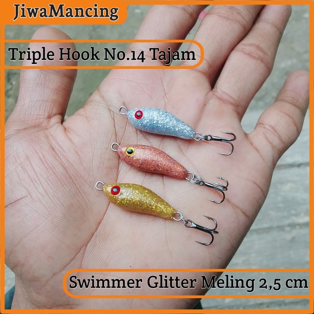 Swimmer Lure Umpan Casting Hampala Baby Gt 2,5cm SwimBait Meling