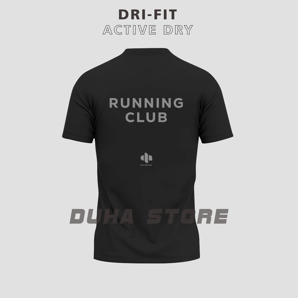 Jersey Running Club Duha Sportwear Lengan Pendek Sport Olahraga Lari Pria Wanita