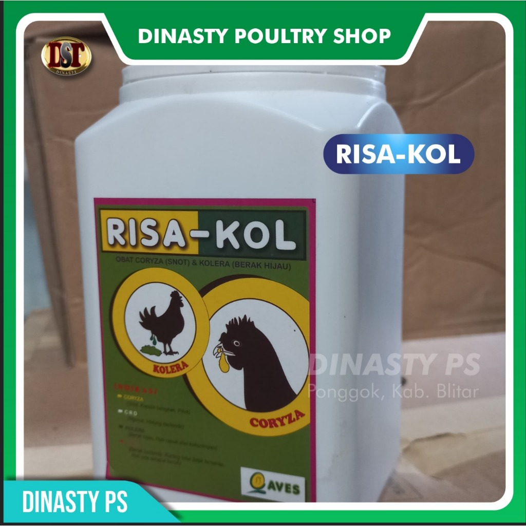 Risa-kol 1000 kapsul obat snot crd pilek ngorok berak hijau berak putih untuk ayam bebek