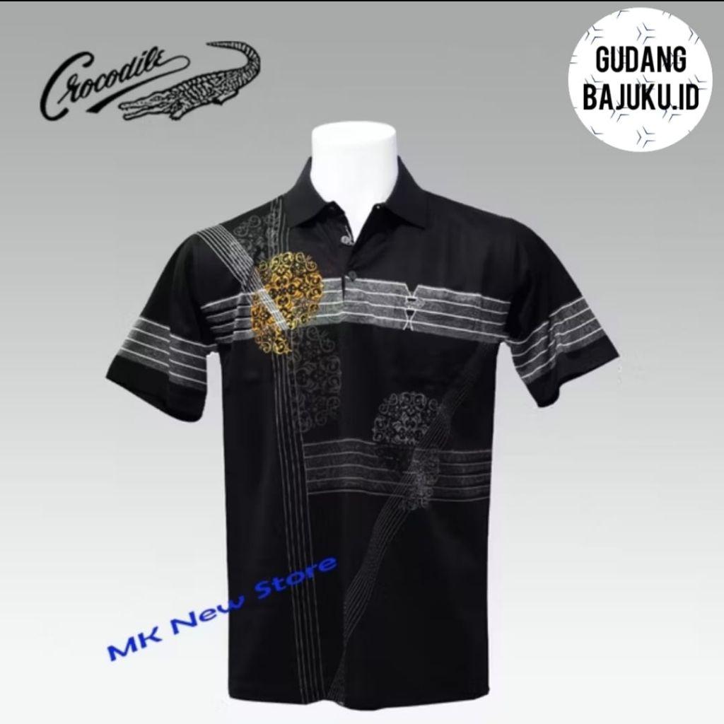 Kaos Kerah Pria Crocodile Diamond/Platinum
