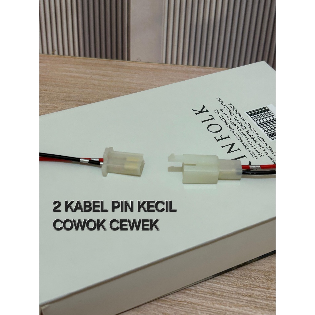 Soket Sambung 2 Pin Kecil / Mini Socket Kabel Konektor Mobil Motor (1 Set)