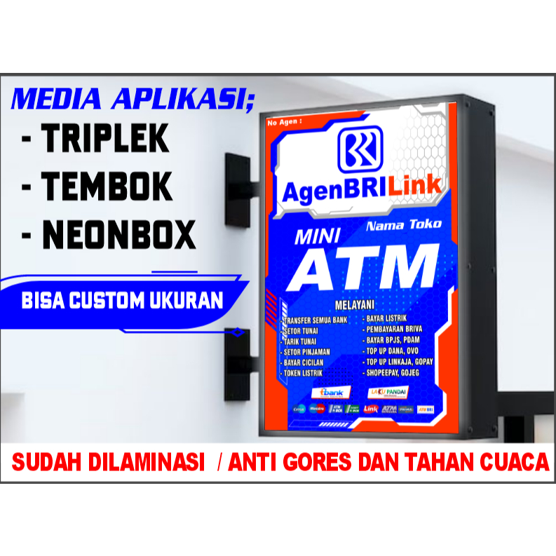 STIKER VINYL BRILINK | STIKER BRILINK | STICKER MEJA KASIR BRILINK