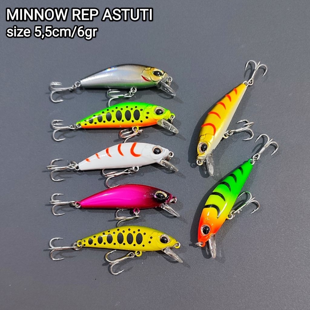 MINNOW REPLIKA ASTUTI. UMPAN HAMPALA. umpan casting. lure casting