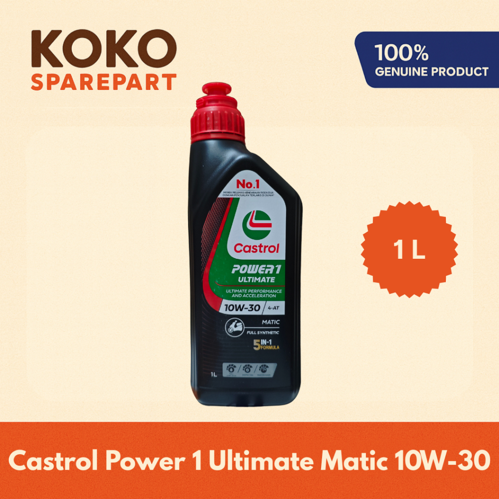 Castrol Power 1 Ultimate Matic 10W-30 1L Oli Motor Matic Castrol Power 1 Ultimate Matic 1 Liter