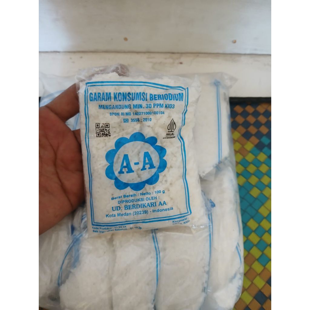 GARAM KASAR CANTIK BERSIH PER 1PACK ISI 10 KECIL DAN BESAR