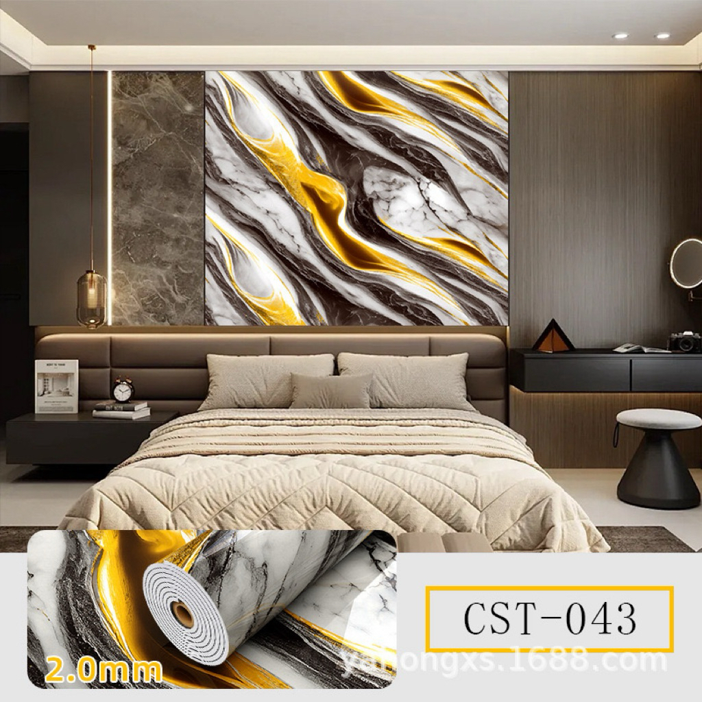 Promo termurah sticker glosy  Sticker dapur motif marmer,granit,keramik,bata,ukuran panjang 3 meter 