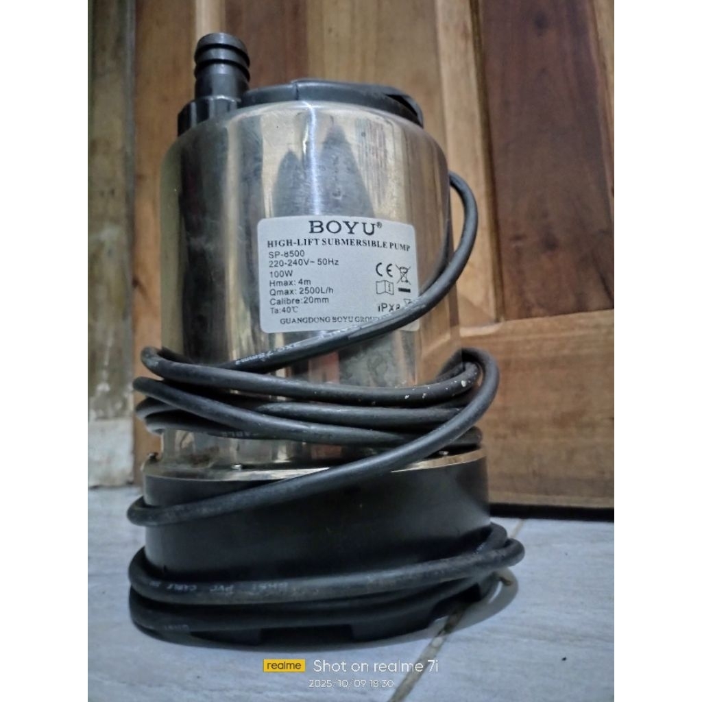 BOYU SP-8500 Powerhead/Pompa Celup/ Filter Aquarium & Kolam ( SECOND )