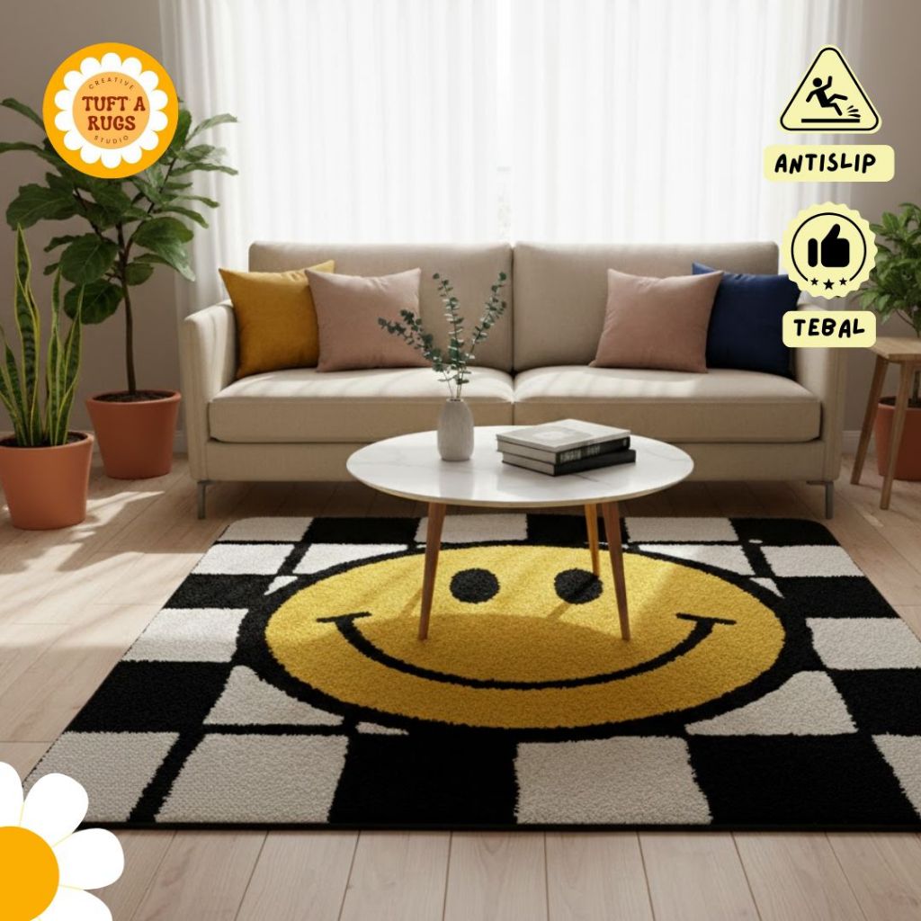 SMILE KOTAK 100cm rugs karpet custom premium