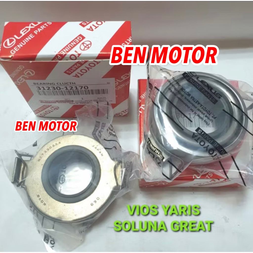 Dek Drag Lahar Bearing Kopling VIOS YARIS SOLUNA GREAT 31230-12170 ASLI - BEN MOTOR