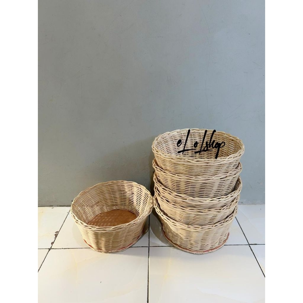 Keranjang Parsel Rotan Anyam Keranjang Bulat Anyam