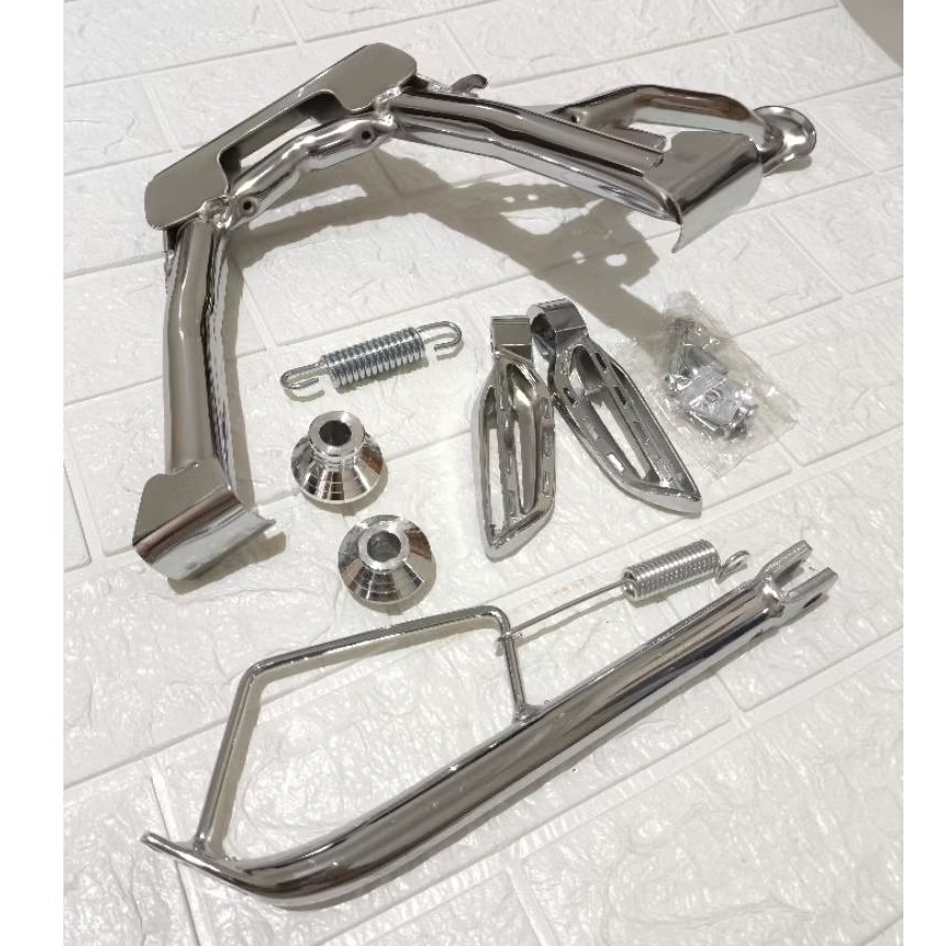 PAKET STANDAR CHROME STANDAR DUA+STANDAR SATU STEP NEW GIRBOX PIRAMID PNP VARIO 125 VARIO 150