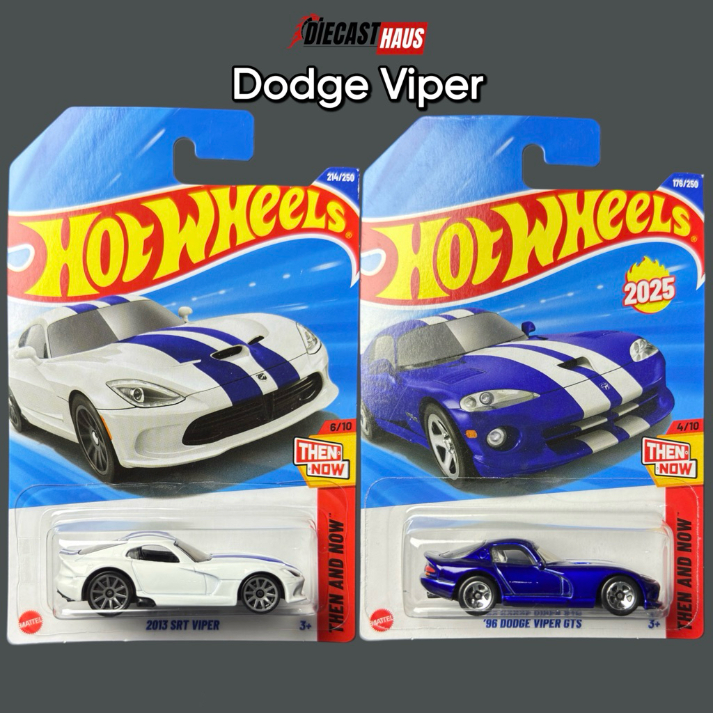 Diecasthaus- Hot Wheels '96 Dodge Viper GTS | Dodge Viper RT/10 | SRT Viper 2013 | Dodge Viper SRT10