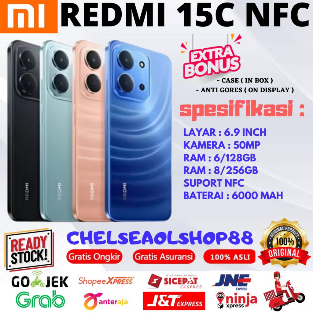 XIAOMI REDMI 15C NFC RAM 8/256GB GARANSI RESMI