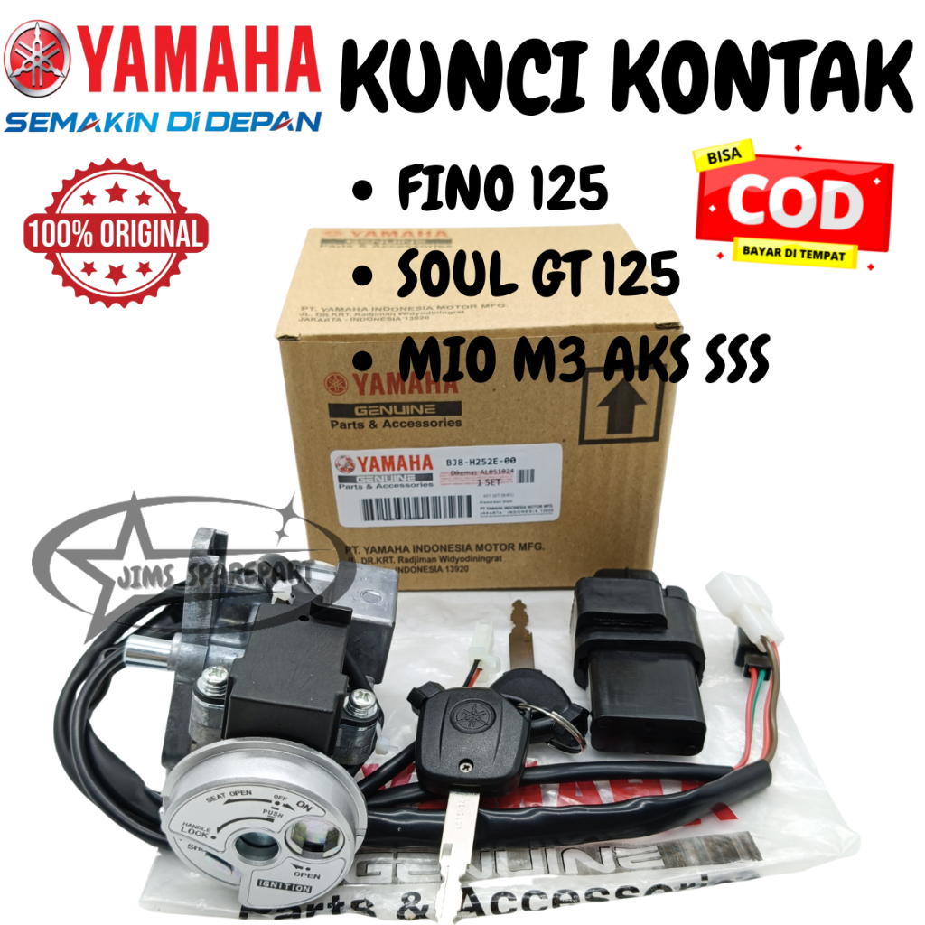 KUNCI KONTAK YAMAHA BJ8 FINO 125 SOUL GT 125 MIO M3 AKS SSS KUALITAS ASLI YGP ORI RUMAH KONCI