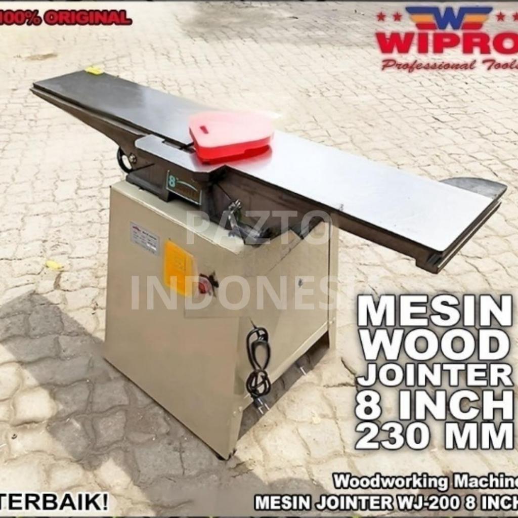 Wipro Mesin Wood Jointer 8 inch / 8" 230 mm WJ-200 Original Wood Working Jointing Chamfering Taperin
