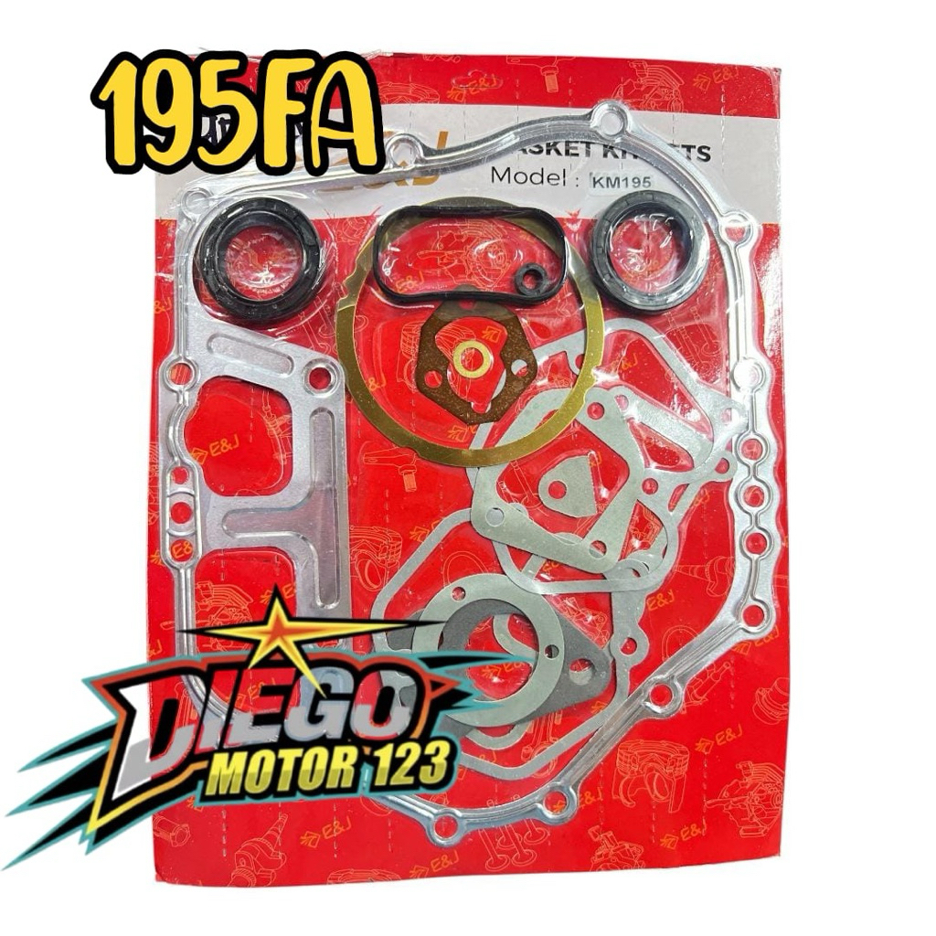 195FA Paking Set Komplit Mesin Generator Diesel Silent 8000watt 9000watt Kipor Kama Krisbow