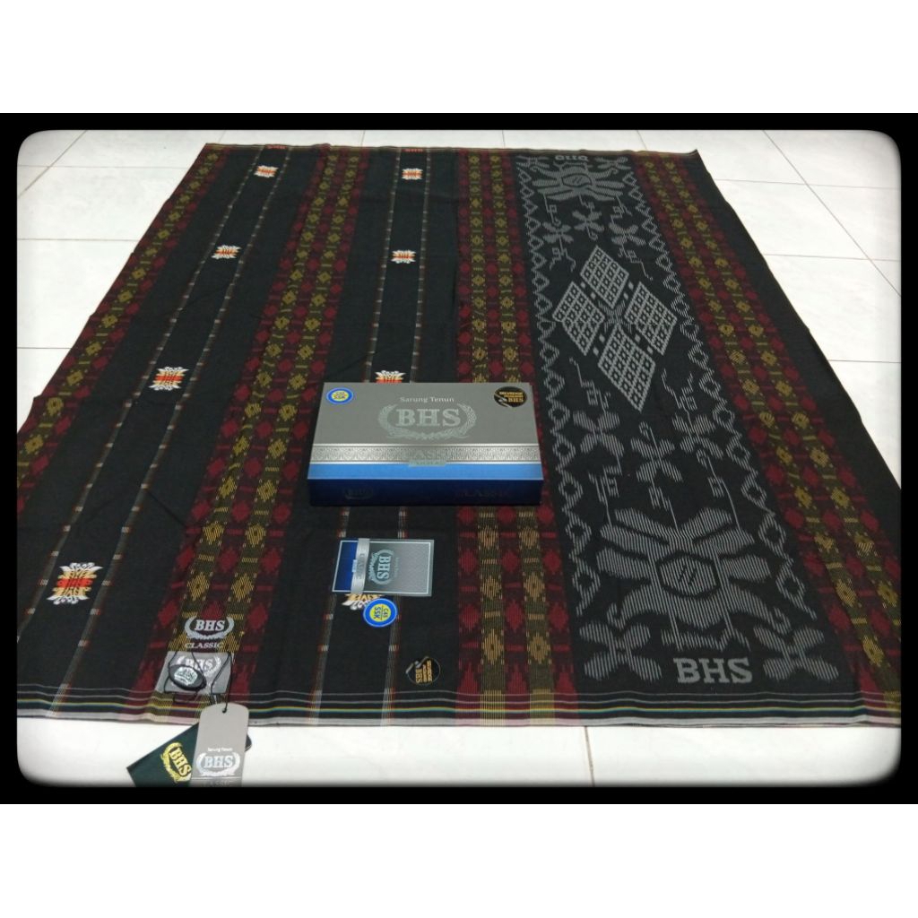 Sarung BHS CLASSIC HITAM SONGKET ORIGINAL MURAH