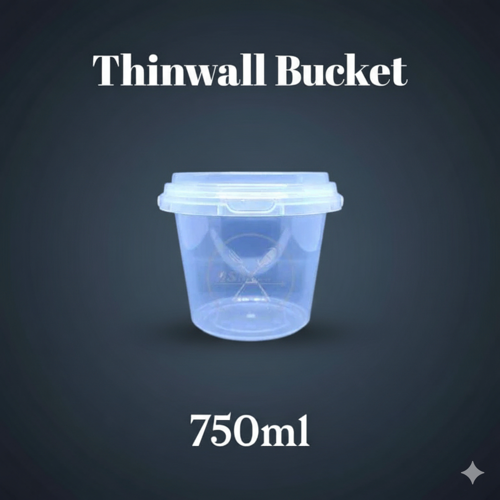 Cup Ember 750ml isi (10) Thinwall Dessert Mini Polos Cup Ember Dessert Mini Riingan Kuat