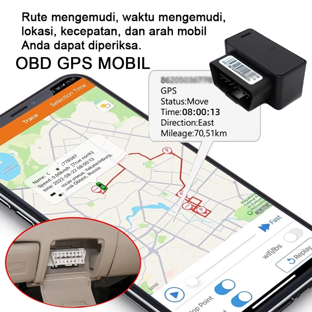 Baru Gps Trackers Mobil OBD / Gps Trackers/ GPS Pelacak Mobil