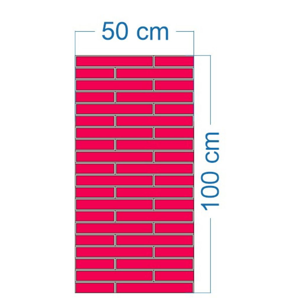 CETAKAN MASIF TEMPEL DINDING MOTIF BATA UKURAN 50x100 TEBAL 2 CM
