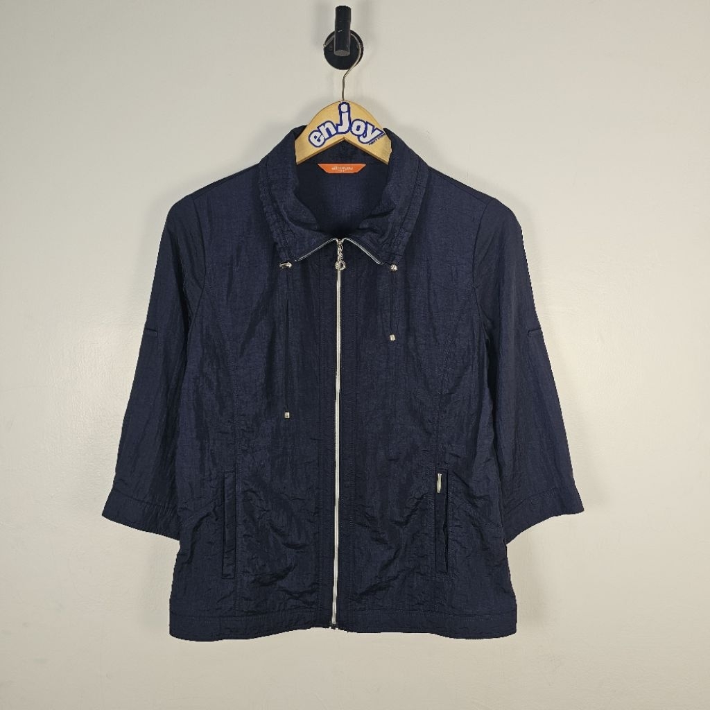 jacket tipis tangan ¾ all for you wanita cewek kantir kerja santai tipis 1 lapis baju atasan second 