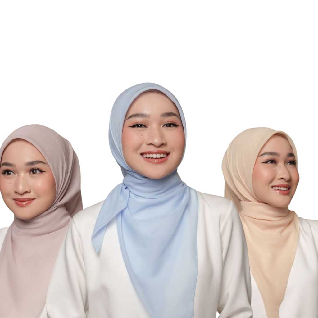 Hijab Segi Empat Plain Paris Jepang Napocut Asli Premium Tegak Paripurna