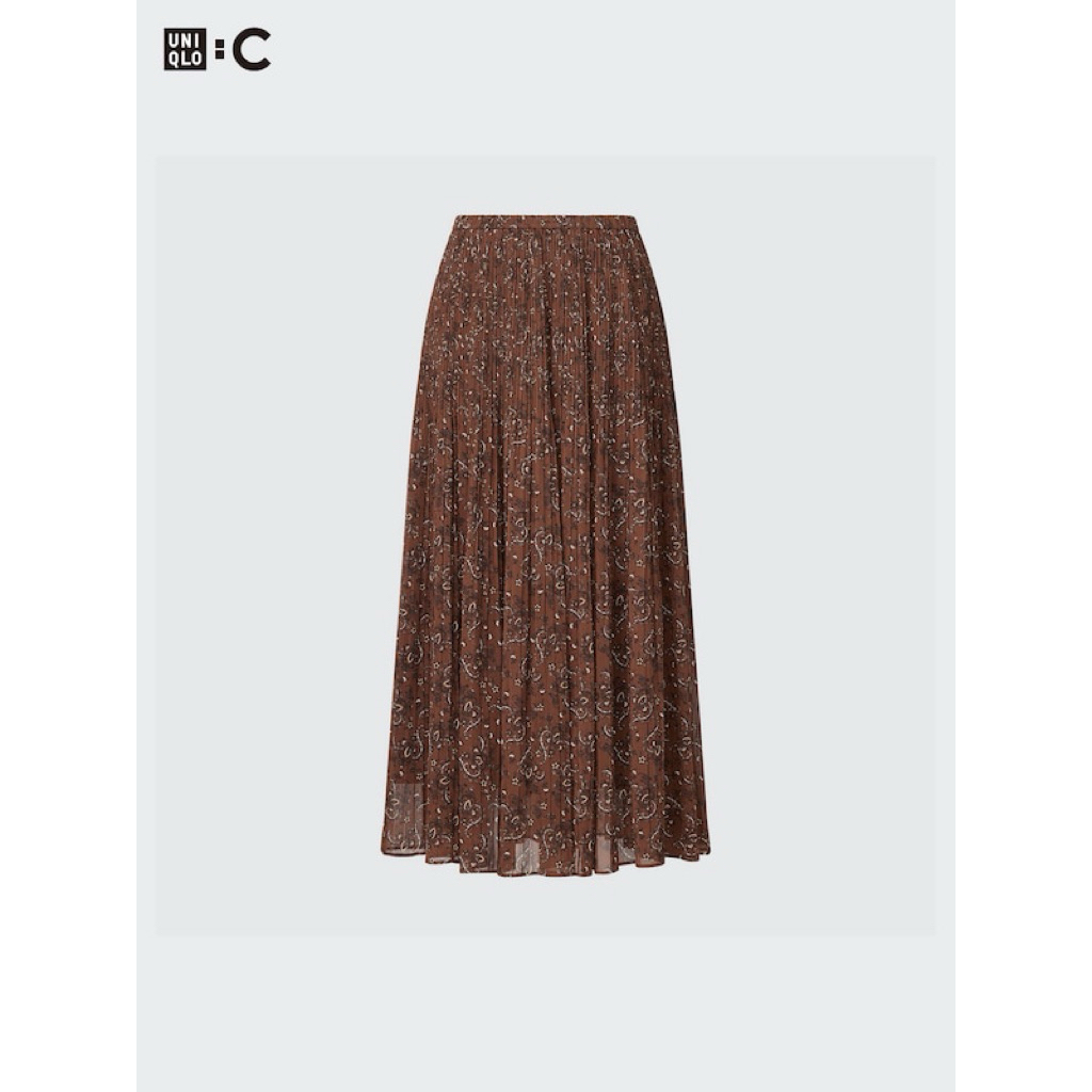Rok Uniqlo:C Batik Coklat (Rare) uni collab