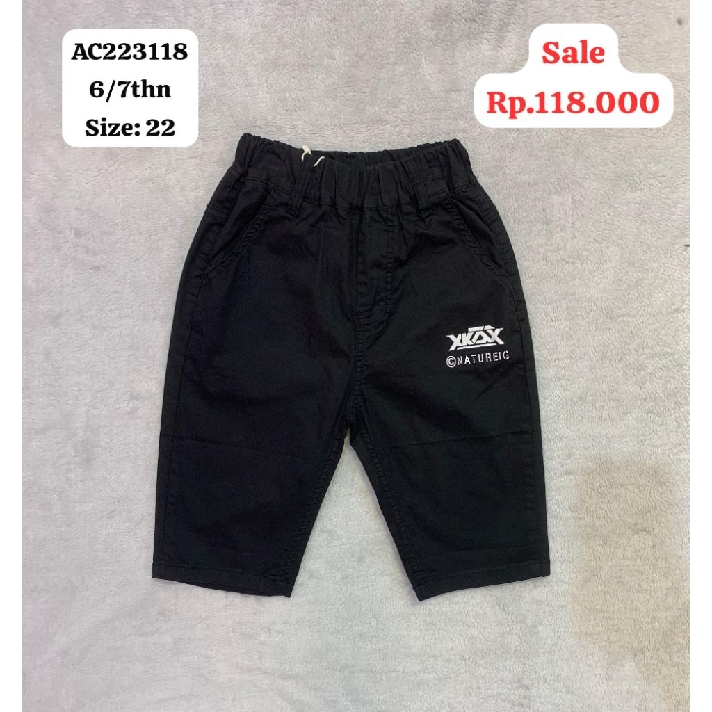 Celana pendek anak cowok Pinggang Full Karet Bahan Semi Jeans