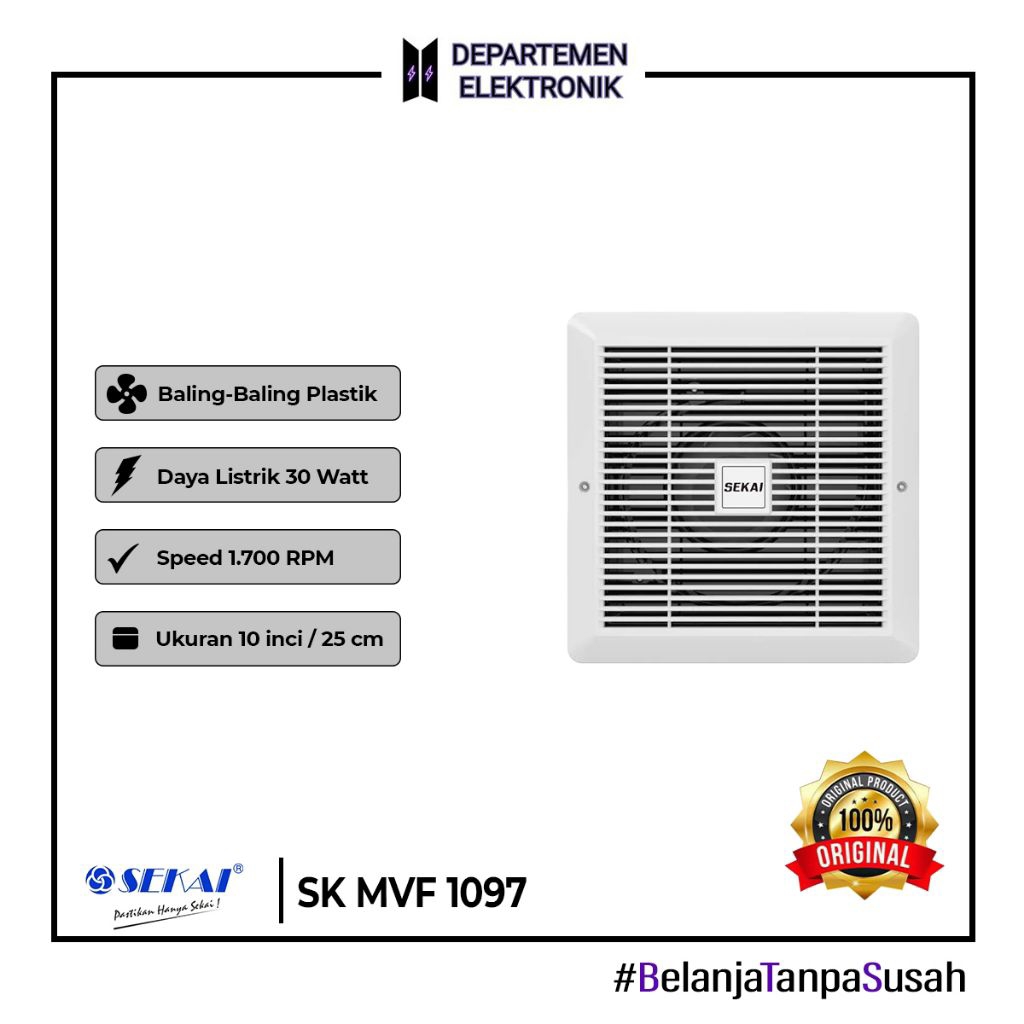 EXHAUST PLAFON SEKAI 1097 GARANSI RESMI 10 INCH