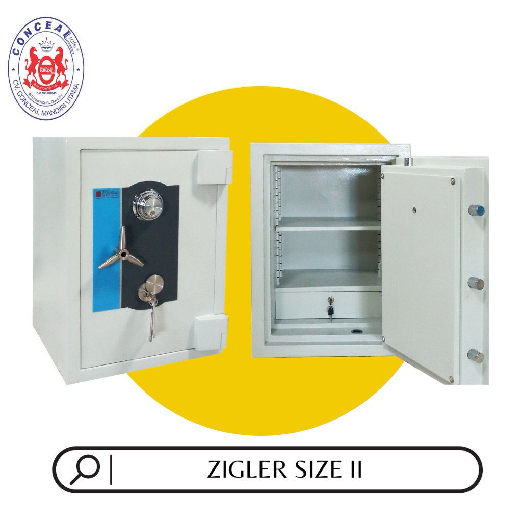 Brankas Zigler Size II - Brankas Uang - Brankas Emas -  Brankas Dokumen - Brankas Arsip - Brankas Ta