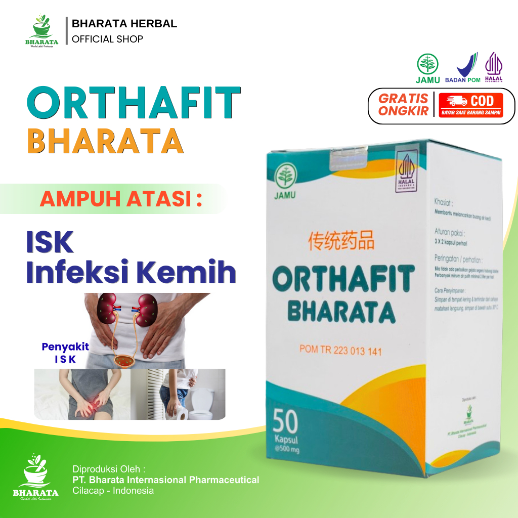 Obat ISK Infeksi Saluran Kemih - Gagal Ginjal - Infeksi Ginjal - ORTHAFIT BHARATA