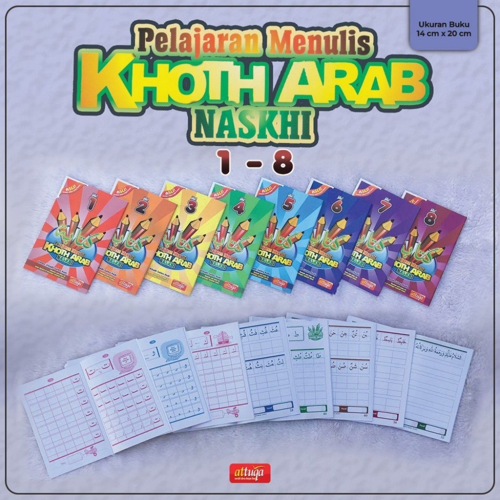 buku pelajaran khat khot khath khat naskhi menulis huruf arab