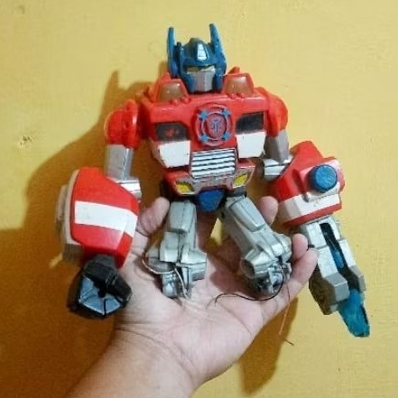 Action figure transformers optimus prime second collection original part junk kaki