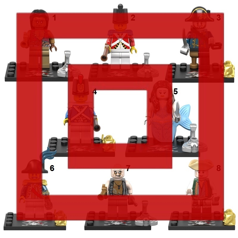 Disney Pirates of The Caribbean England Navy Soldier Barbosa Mermaid Action Figure Mini