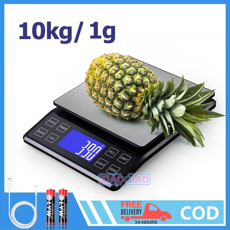 Timbangan Digital Dapur Kitchen Scale 10Kg-1g Timbangan Kue, Kopi & Bahan Masakan USB Rechargeable
