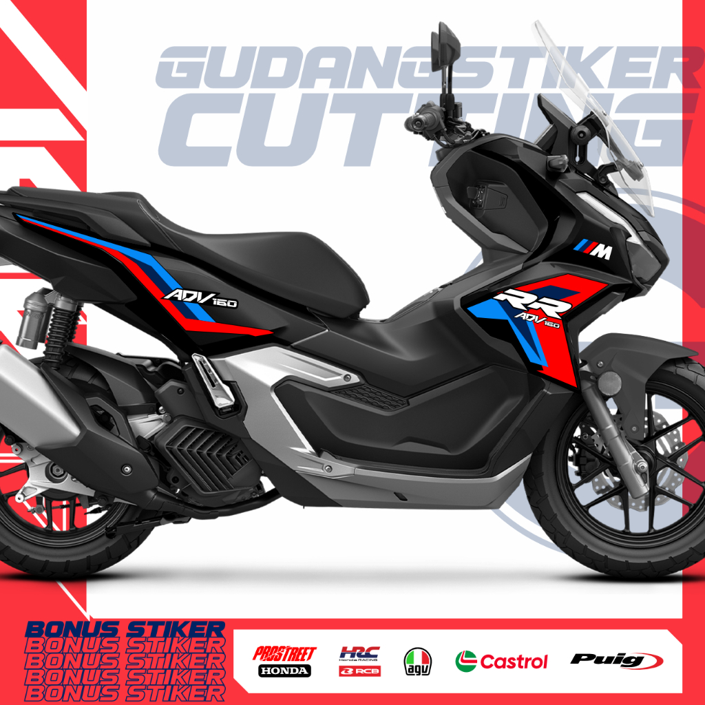 STRIPING HONDA ADV 150 - 160 STIKER LIS BMW LIVERY STICKER MOTOR MATIC ADVENTURE STIKER